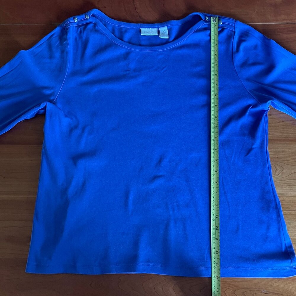 Women's Purple/Dark Lilac 3/4 Sleeve Pullover Top (Size 2) - Picture 10 of 11